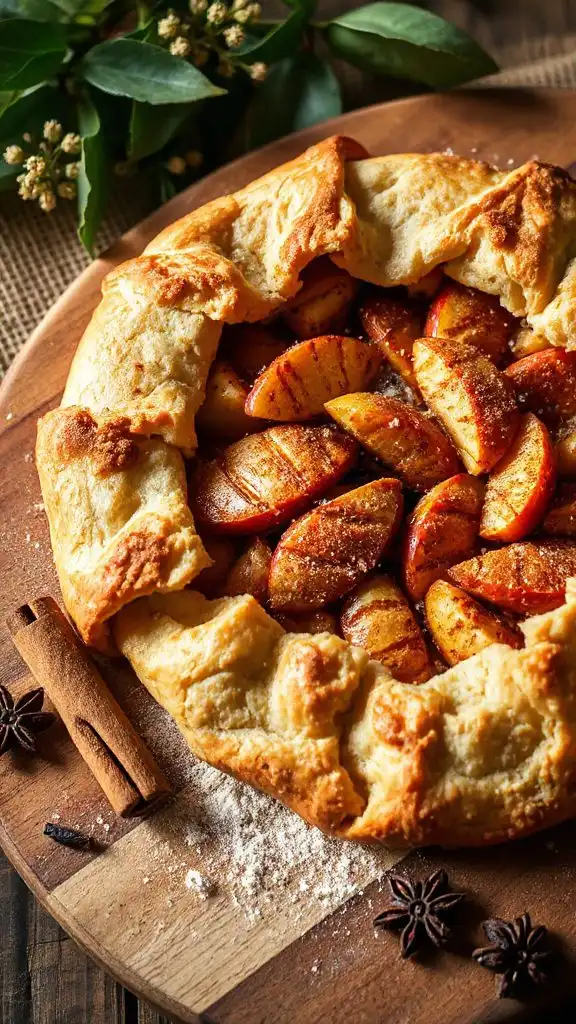 rustic cinnamon apple galette