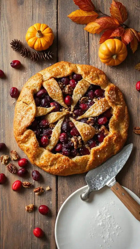 rustic cranberry nut galette