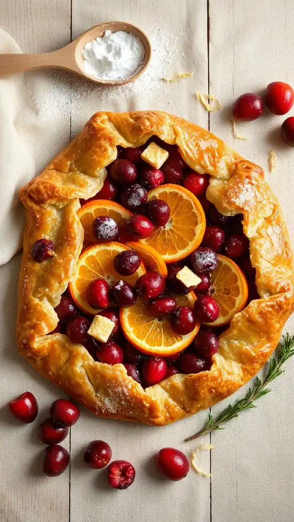 rustic cranberry orange pastry