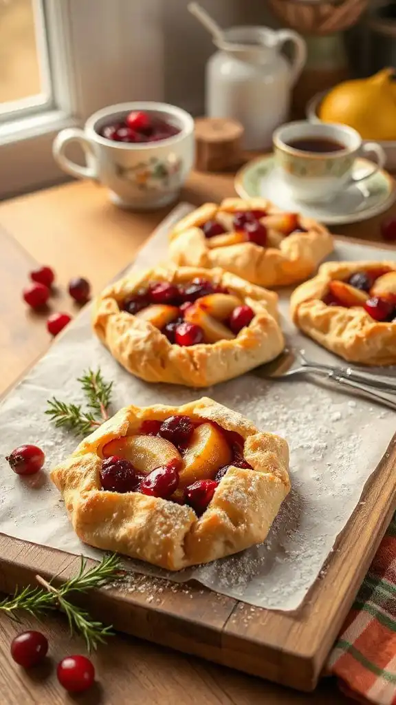 rustic cranberry pear galettes