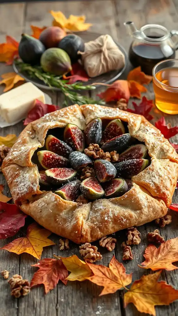 rustic fig walnut dessert