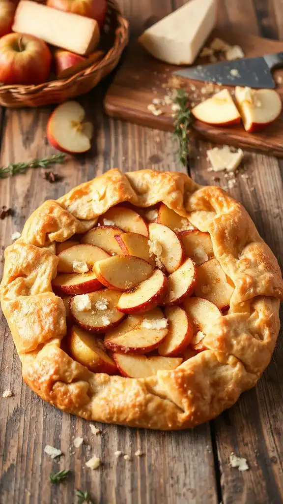 rustic honey apple galette