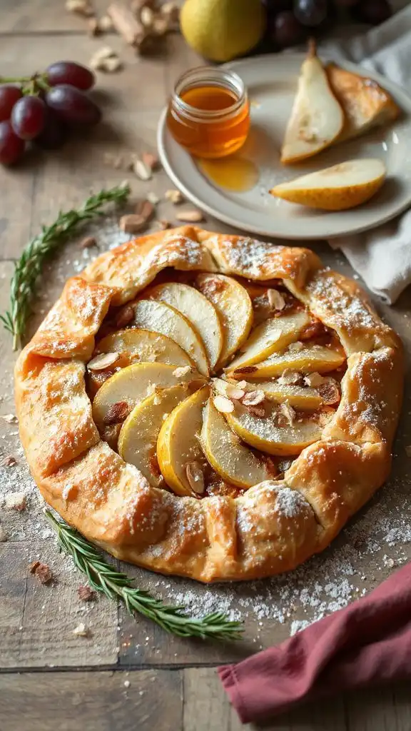 rustic pear almond dessert