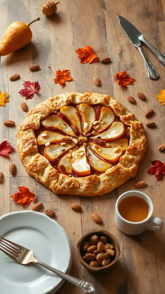 rustic pear almond galette