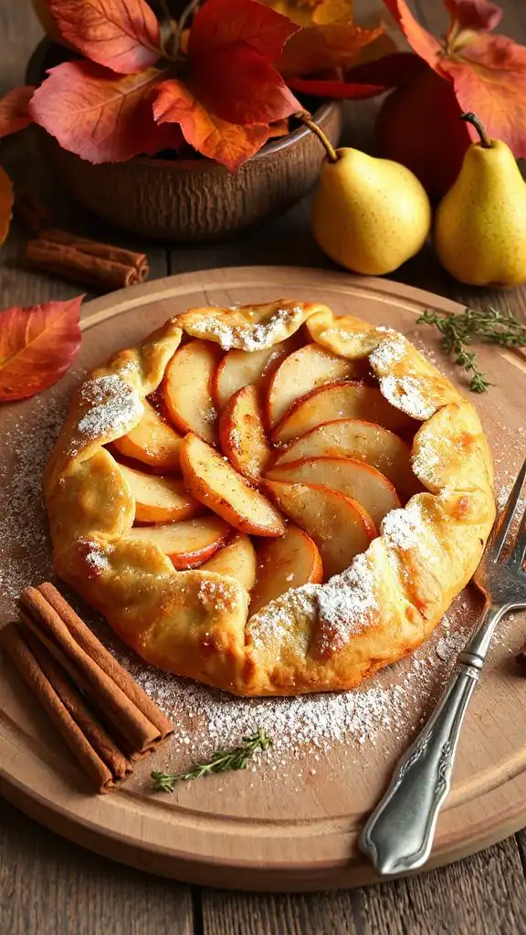 rustic pear cinnamon galette