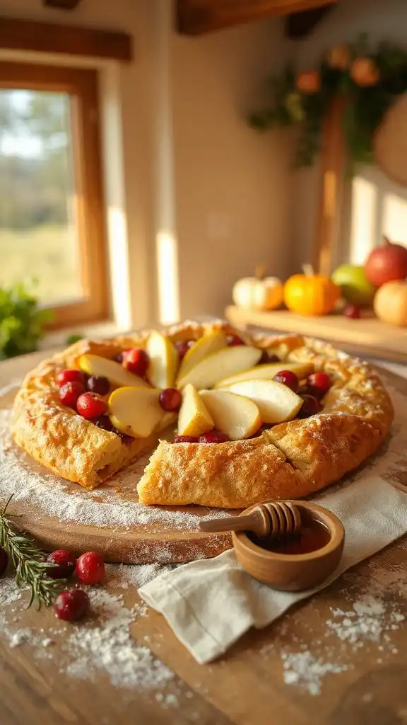 rustic pear cranberry dessert