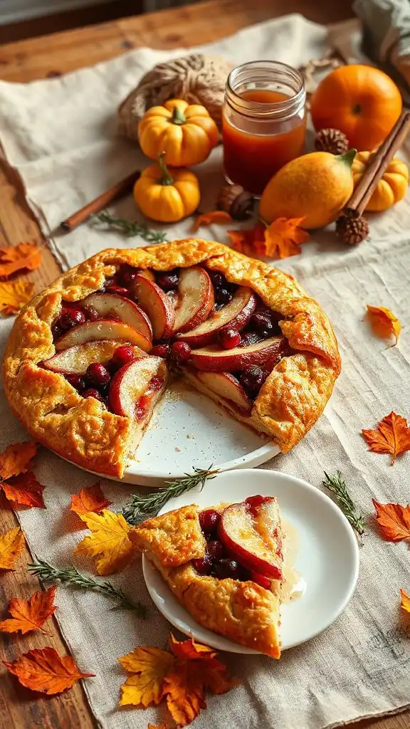 rustic pear cranberry galette