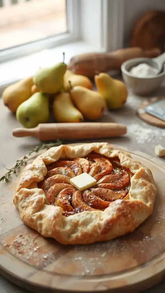 rustic pear dessert galette