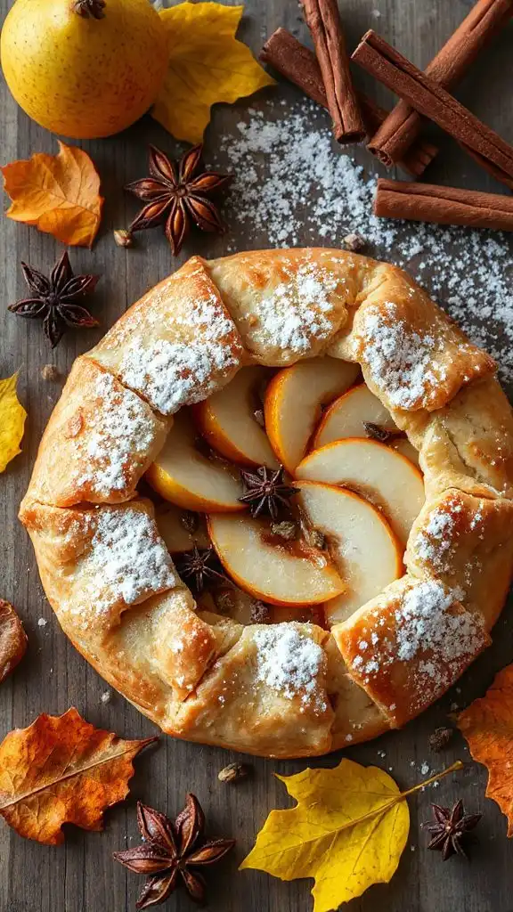 rustic pear galette dessert