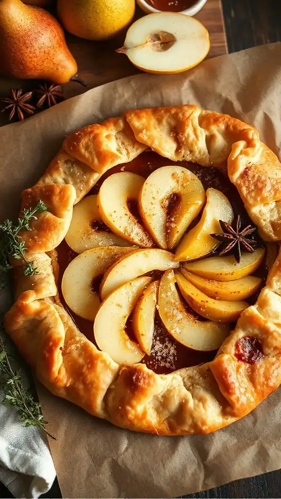 rustic pear ginger tart