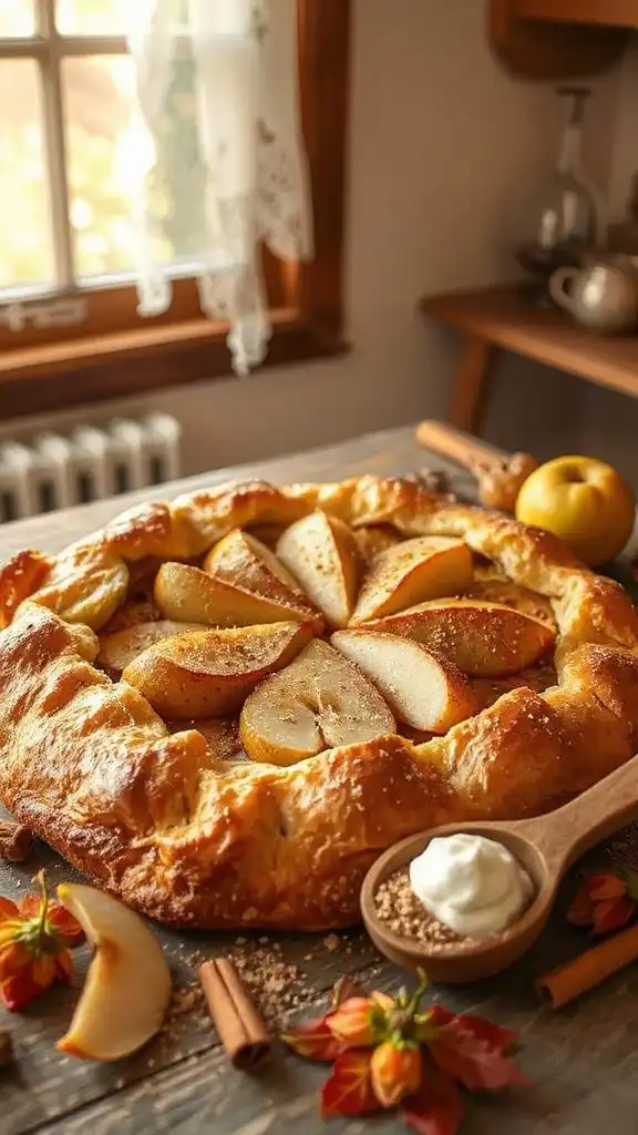 rustic pear nutmeg tart