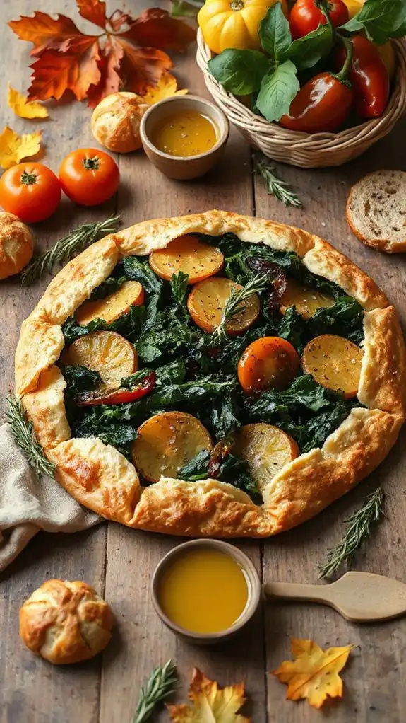 rustic potato kale galette