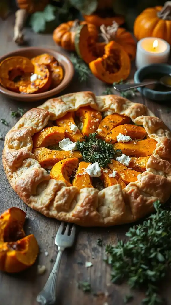 rustic pumpkin oregano galette