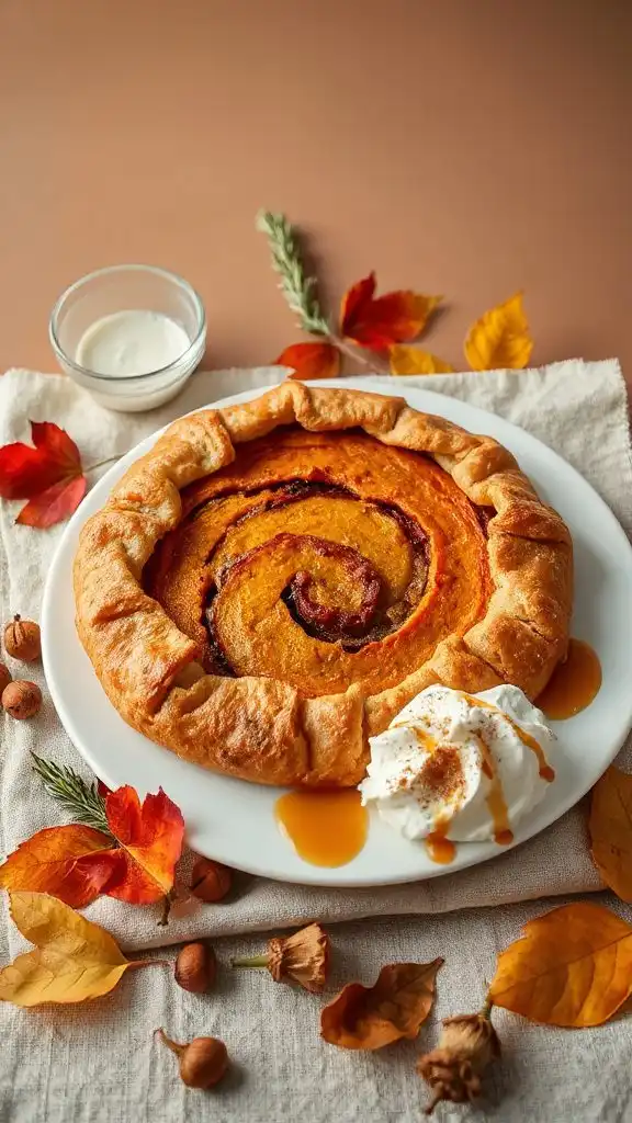 rustic pumpkin spice tart