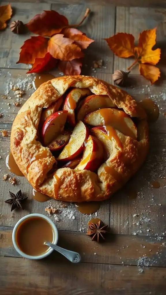 rustic salted caramel galette