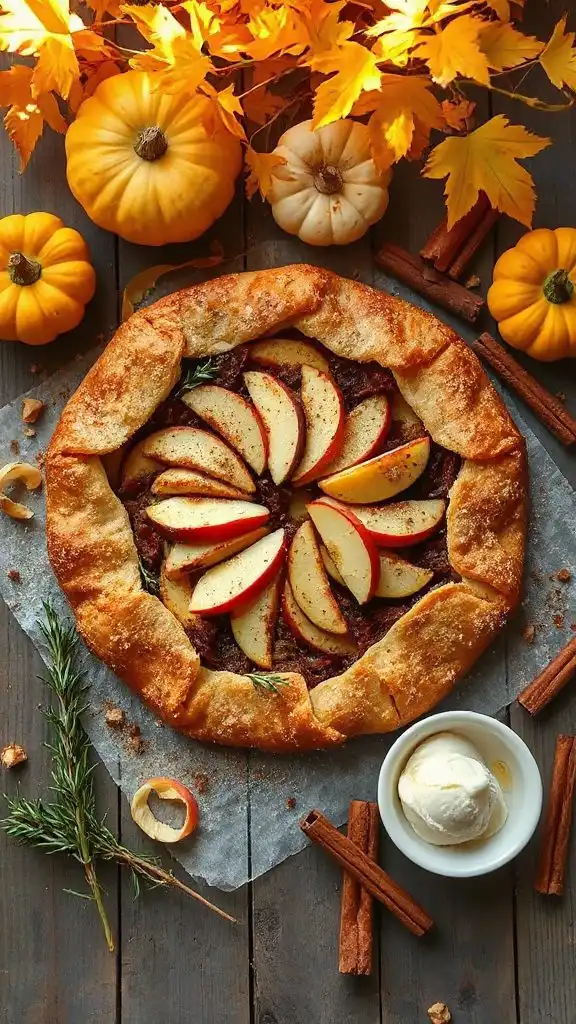 rustic spiced apple galette