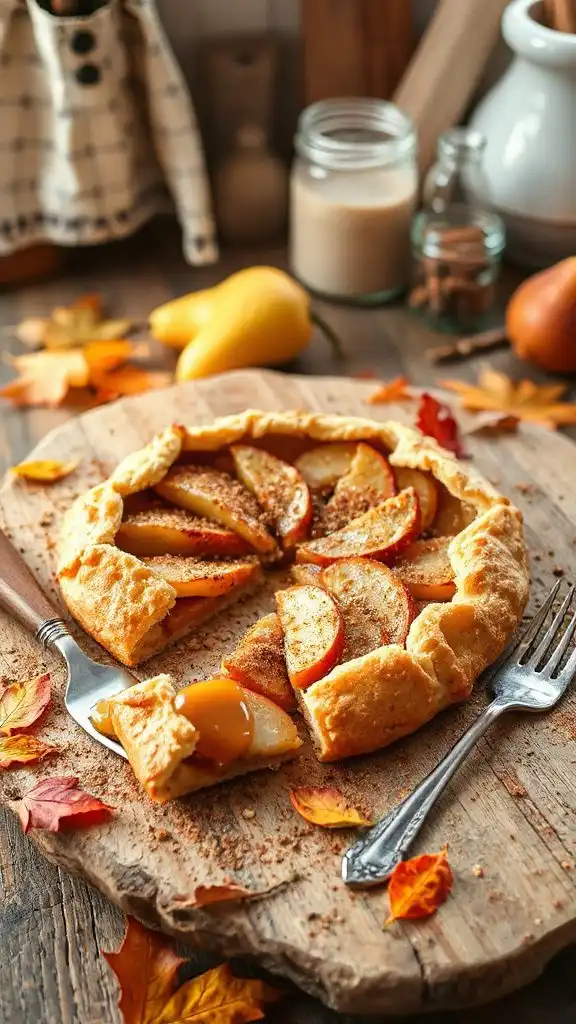 rustic spiced pear dessert