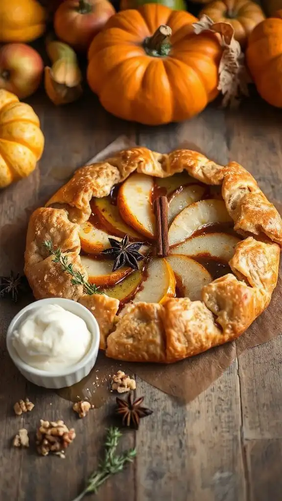 rustic spiced pear dessert