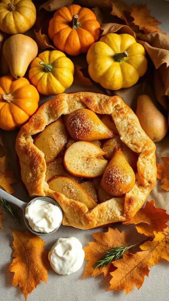 rustic spiced pear galette