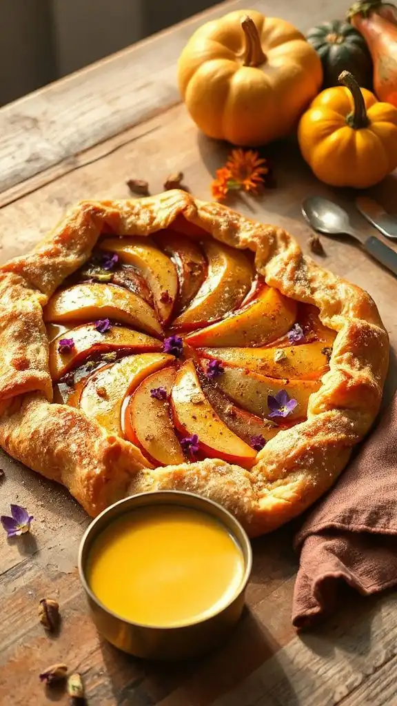rustic spiced pear galette