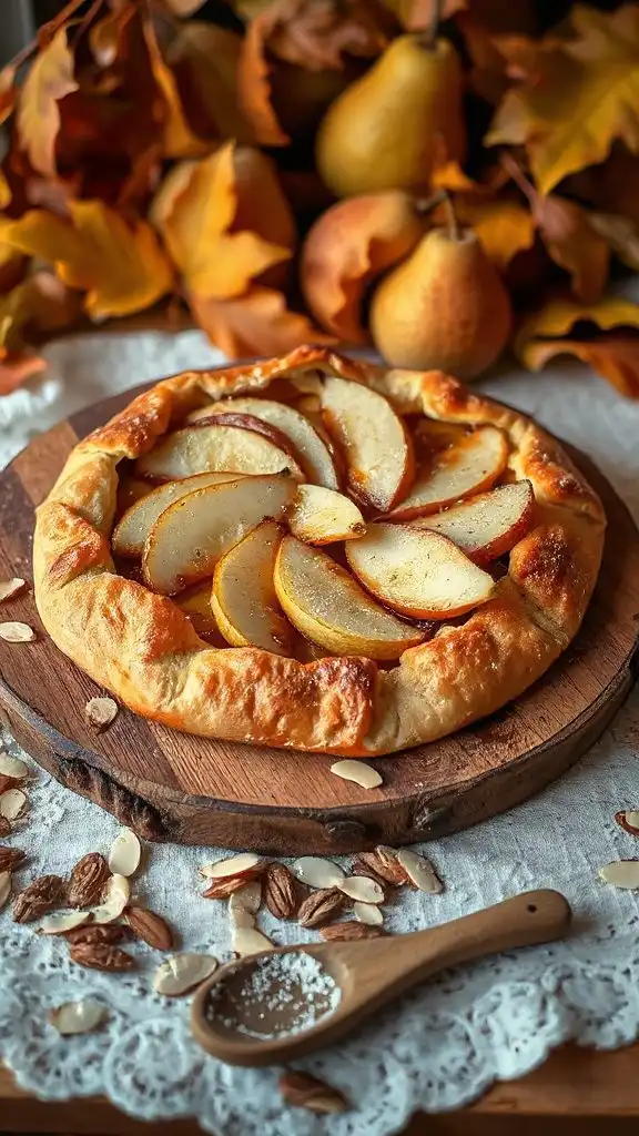 rustic spiced pear tart