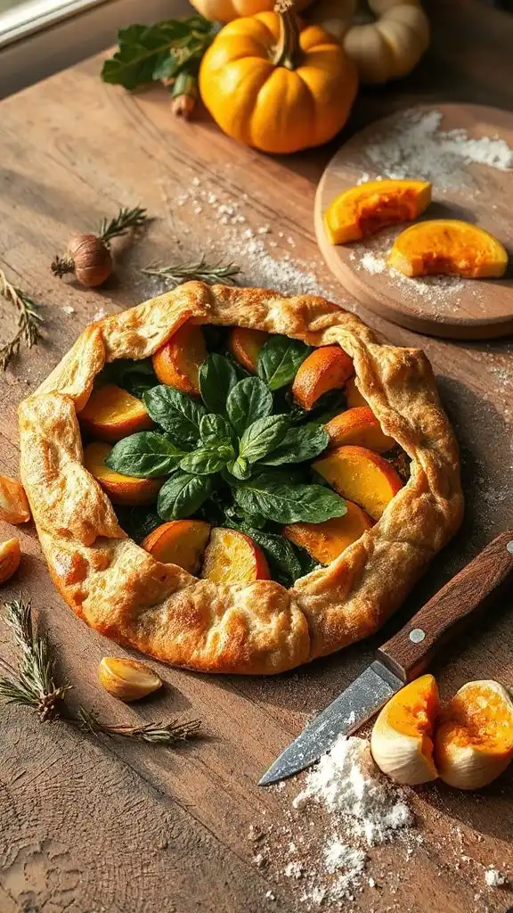 rustic spinach potato galette