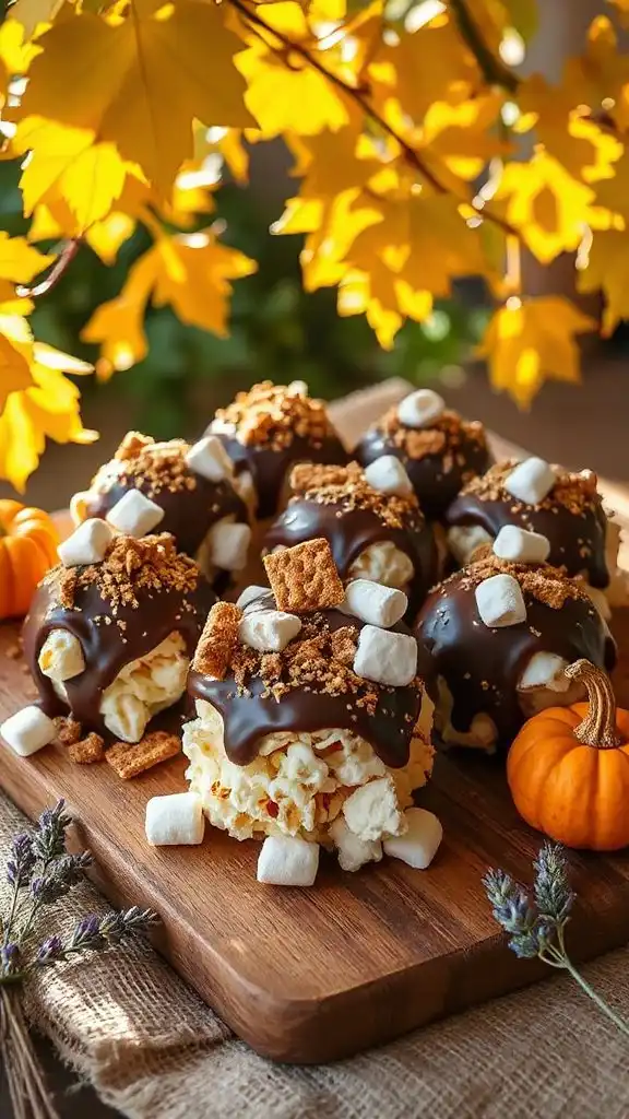 s mores flavored popcorn balls
