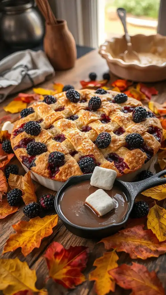 s mores inspired blackberry dessert