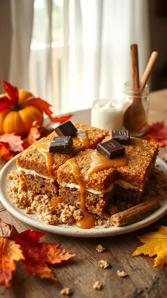 s mores pumpkin bars delight