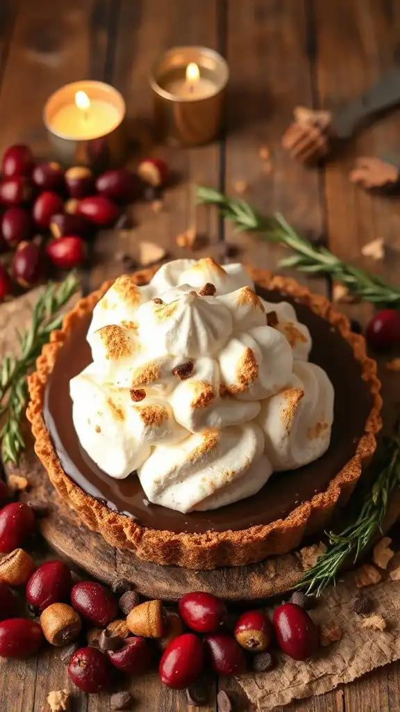 s mores tart with meringue s mores tart with meringue