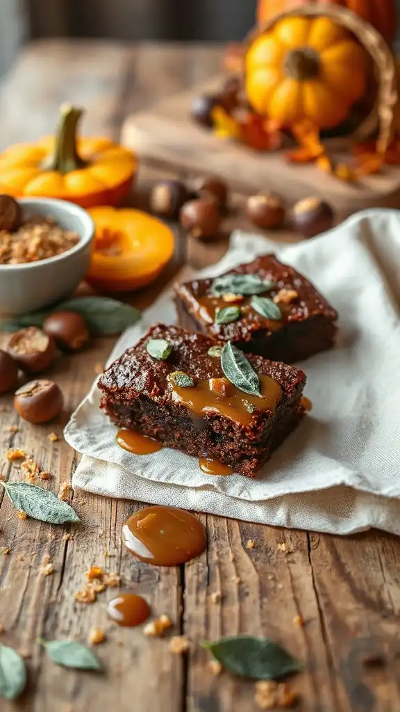 sage caramel brownie indulgence
