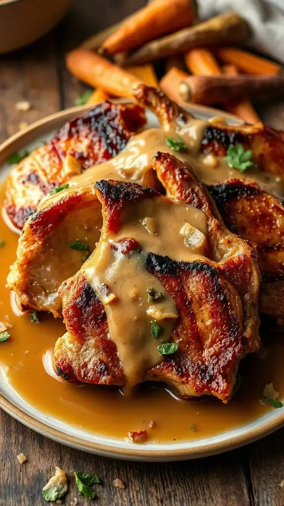 sage infused apple cider pork