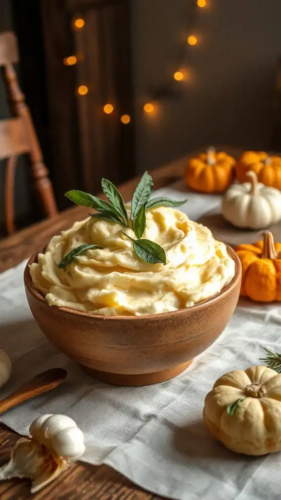 sage infused garlic mashed potatoes