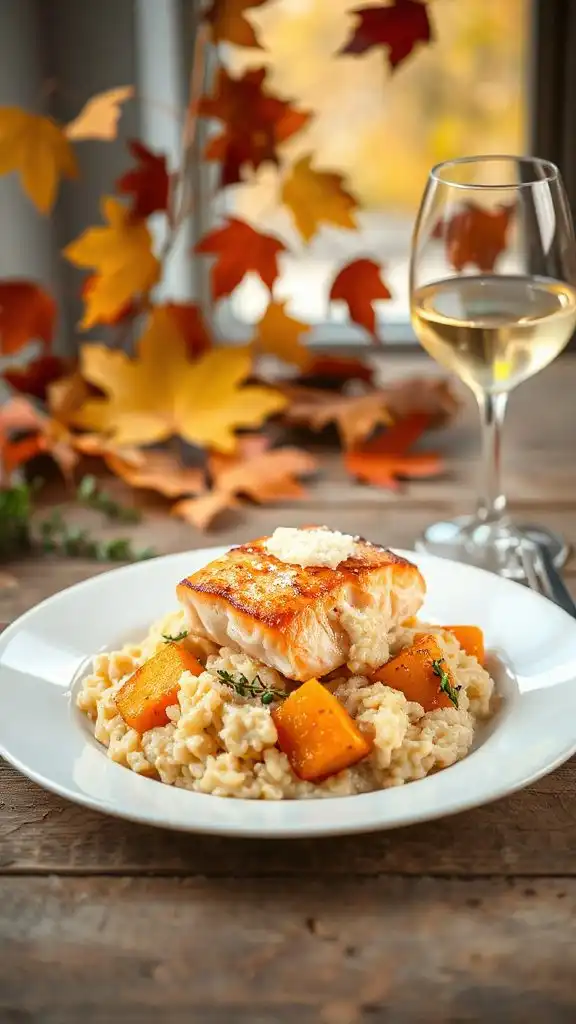 salmon butternut squash risotto