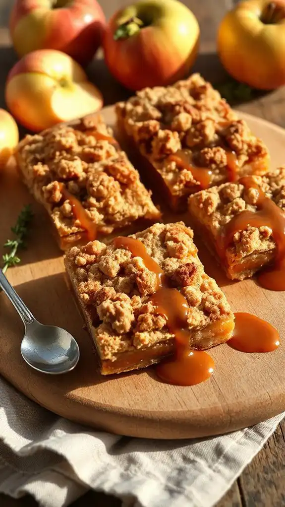 salted caramel apple bars