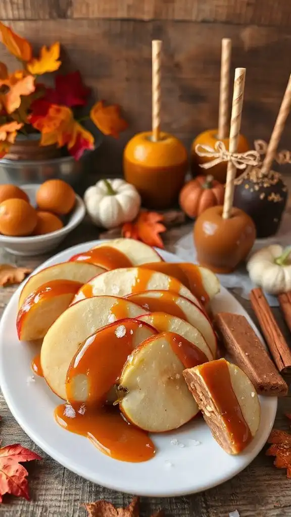salted caramel apple slices