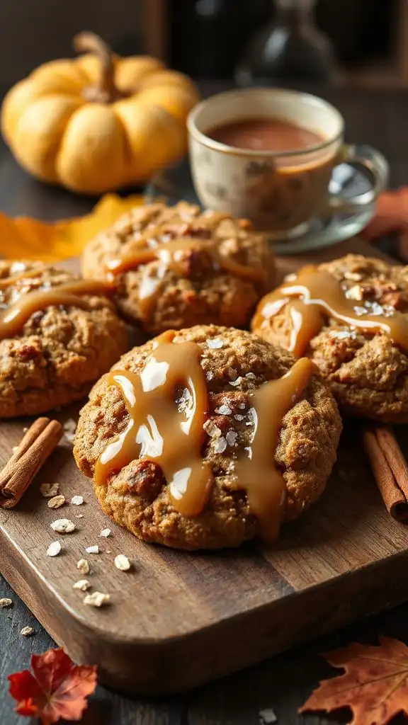 salted caramel oatmeal cookies