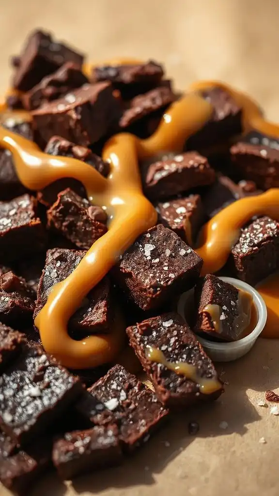 salted caramel protein brownie