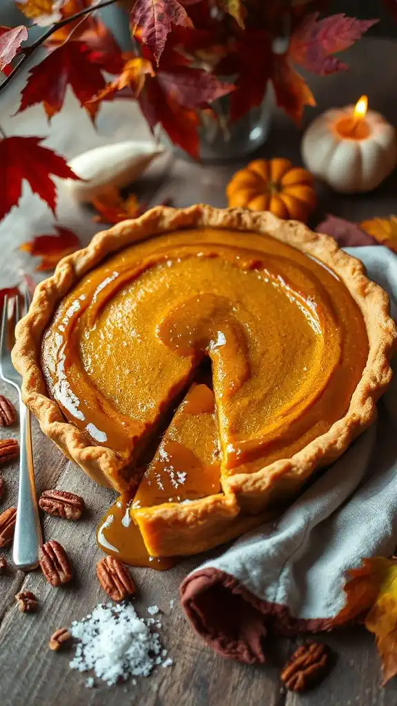 salted caramel pumpkin pie