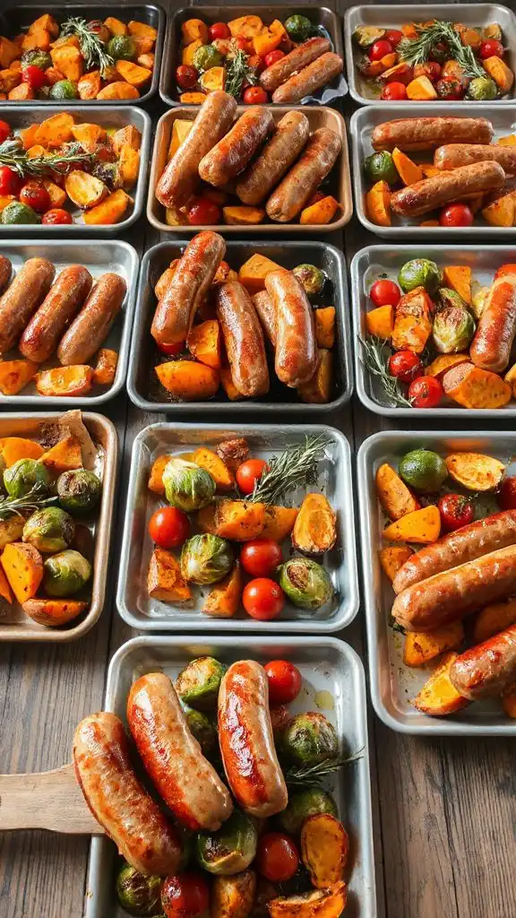 sausage focused autumn sheet pan meals