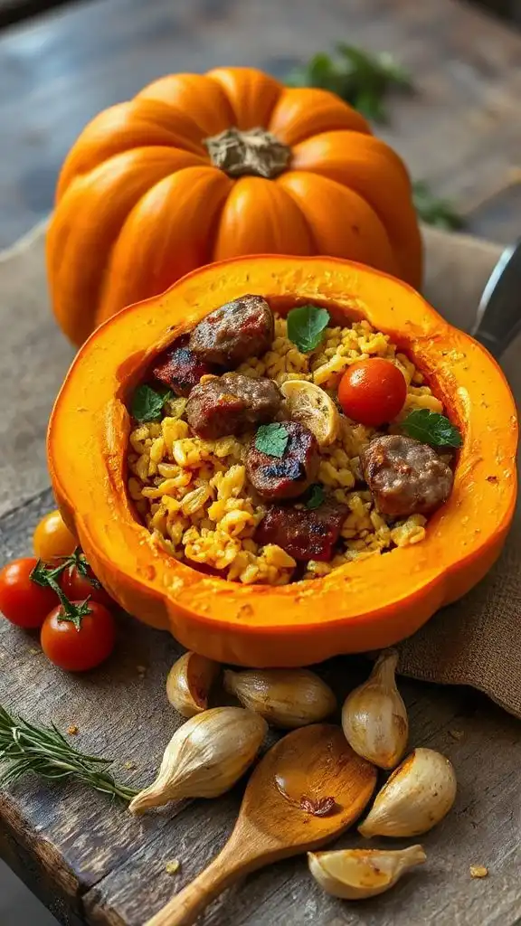 sausage rice pumpkin stuffing