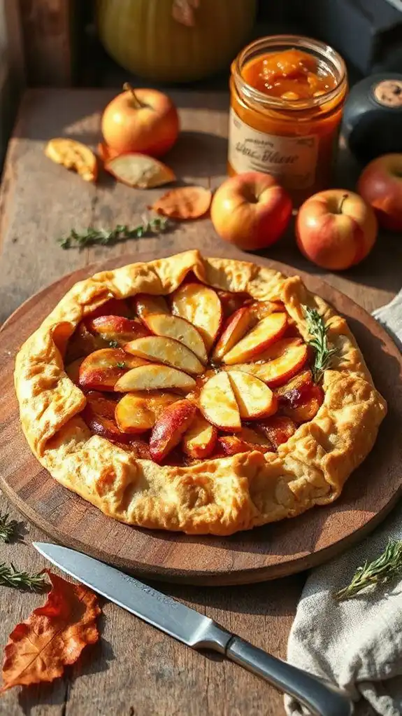 savory apple cheddar galette