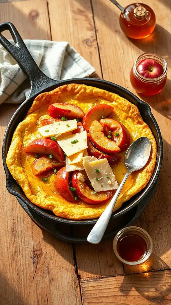 savory apple cheddar pancake