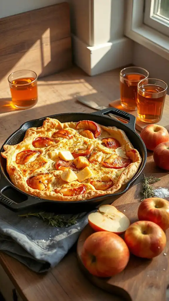 savory apple cheddar pancakes