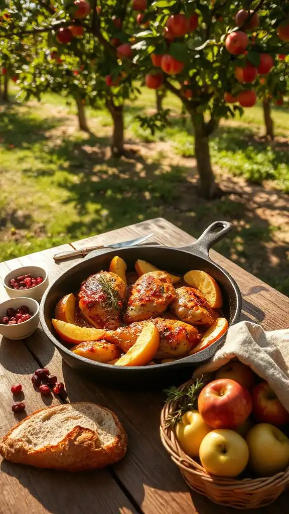 savory apple chicken bake