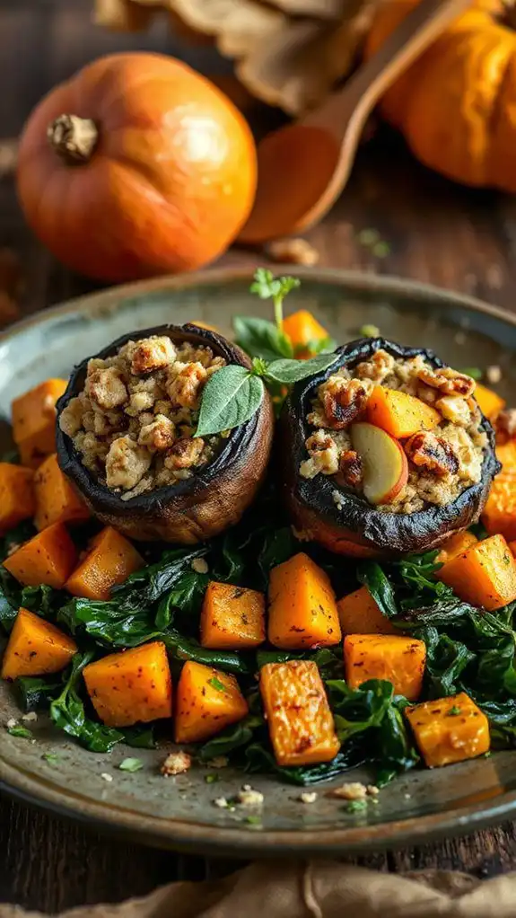 savory apple sage mushrooms