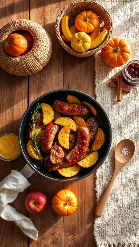 savory apple sausage bake