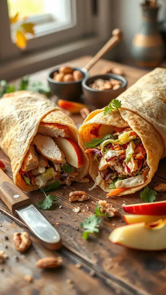 savory apple slaw wrap