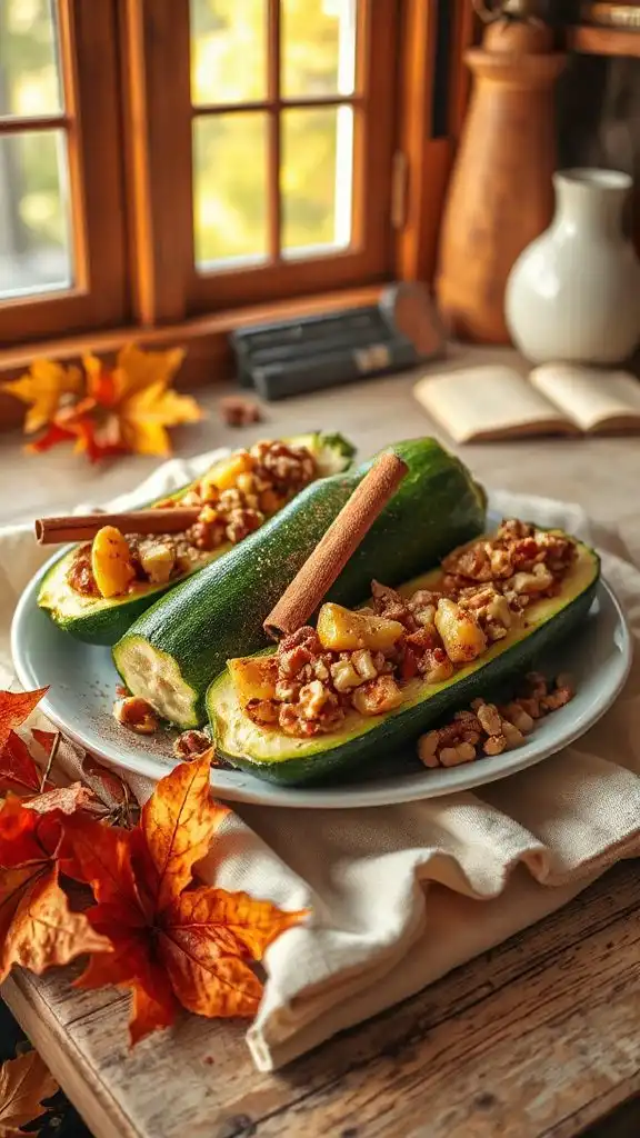 savory apple walnut zucchini