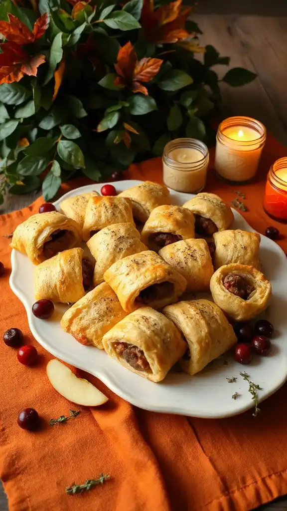 savory autumn pastry rolls